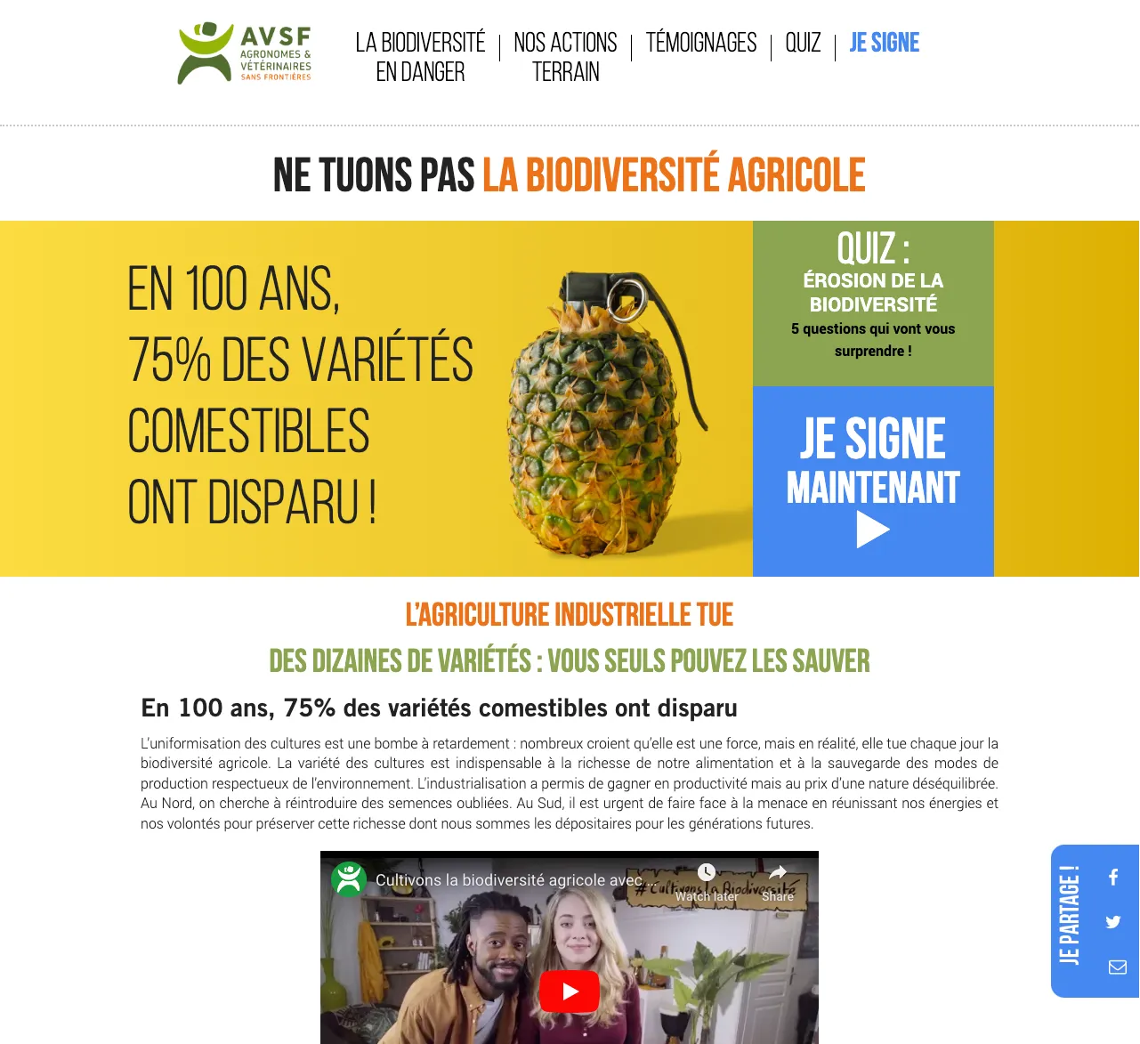 AVSF Biodiversité